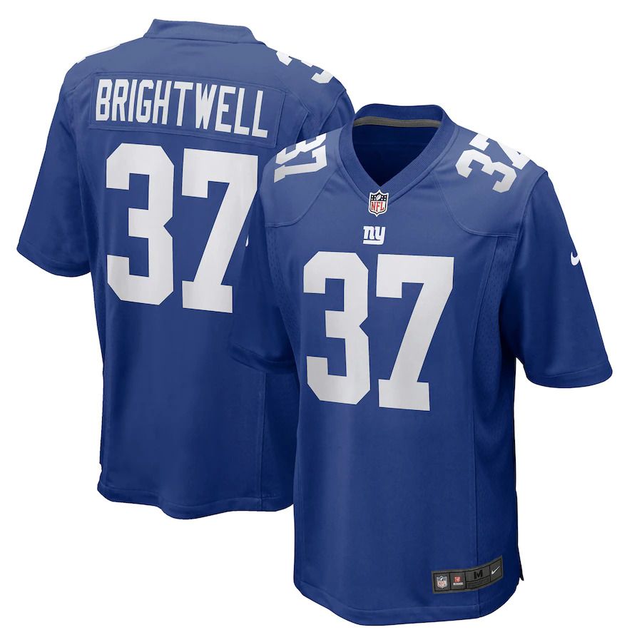 Men New York Giants #37 Gary Brightwell Nike Royal Game Player NFL Jersey->new york giants->NFL Jersey